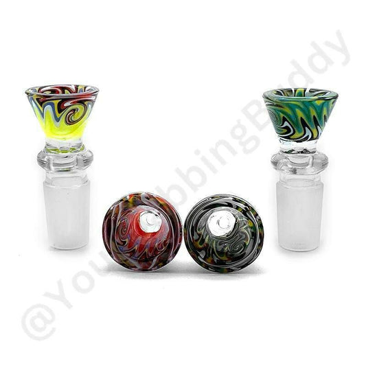 US Color Glass Bowl with Mixed Colors (14mm/18mm Male Joint)