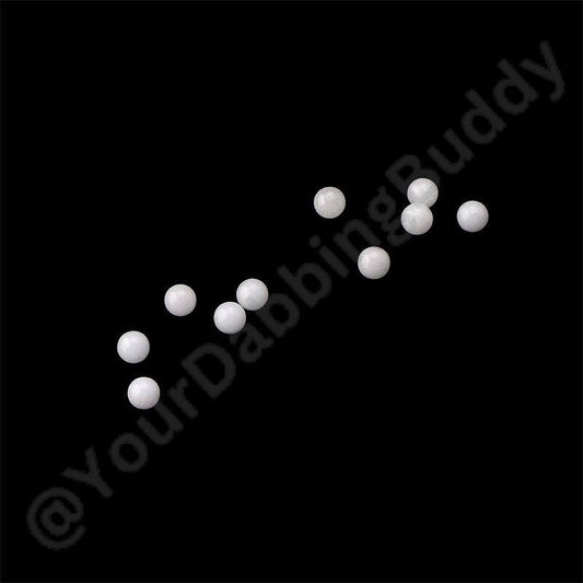 White Terp Pearls/ Shinju Dab Pearls (OD: 6mm, White Quartz)