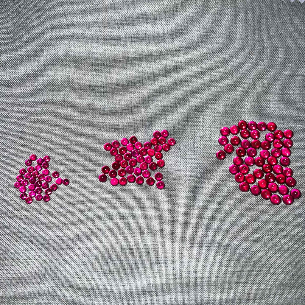 Ruby Terp Pearls Set: Red (OD: 4mm, 5mm, & 6mm)