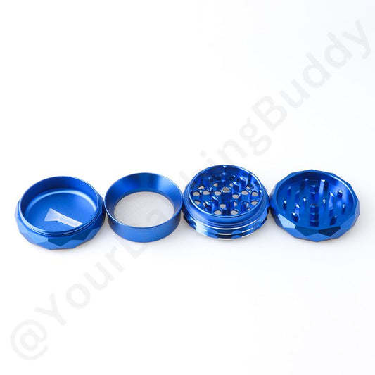 Blue and Black 4-Piece Hardtop Spice & Herb Grinder