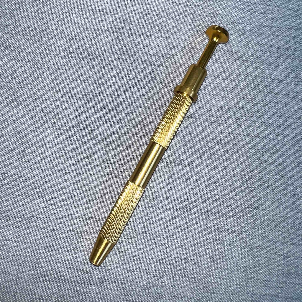 4.5-inch 2 Prongs Diamond Gem Bead Clip (Blue & Gold)