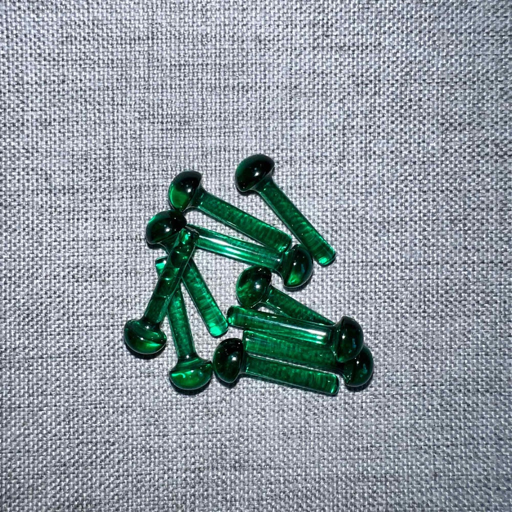 Gemstone Mushroom Pillars Set: Ruby, Sapphire, & Emerald (Size: 6x18mm)