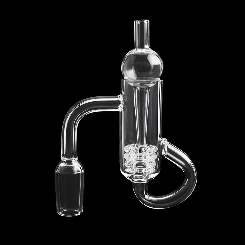 Quartz Cyclone Reactor Kit β Multi-Chamber Quartz Banger with Insert + Carb Cap β Clear Quartz - Image 3