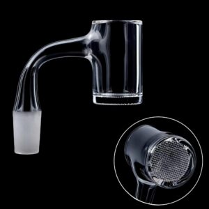Quartz Bucket Banger with Engraved Base – Textured Bottom Quartz Nail for Smooth Heat & Control