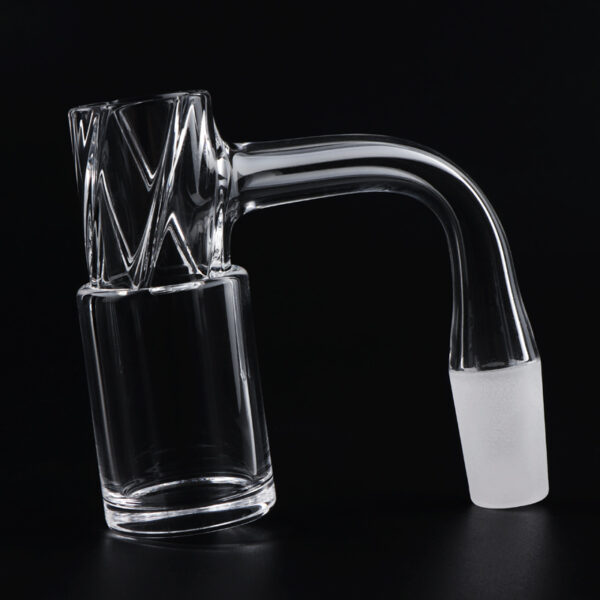 Quartz Spinner Bucket Banger 10mm 45° – Top-Airflow Slotted Bucket for Swirl Effect