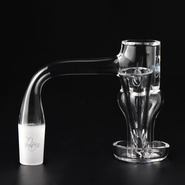 Quartz Slide Slurper Banger with Dab Tool Holder – Built-In Slide Dabber Slot
