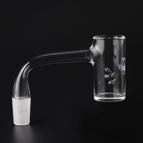 Quartz 4-Hole Spinner Bucket Banger 14mm 45° – Vortex Airflow, Smooth Spin