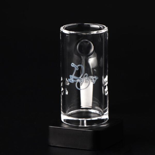 Quartz 4-Hole Spinner Bucket Banger 14mm 45° – Vortex Airflow, Smooth Spin