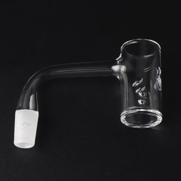 Quartz 4-Hole Spinner Bucket Banger 14mm 45° – Vortex Airflow, Smooth Spin