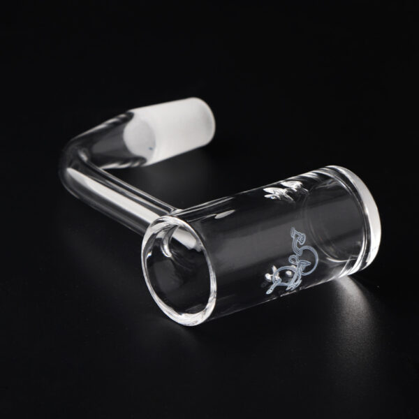 Quartz 4-Hole Spinner Bucket Banger 14mm 45° – Vortex Airflow, Smooth Spin