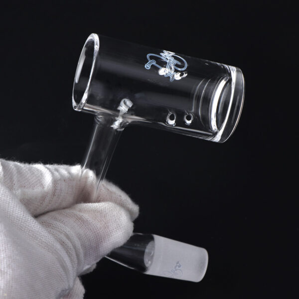 Quartz 4-Hole Spinner Bucket Banger 14mm 45° – Vortex Airflow, Smooth Spin