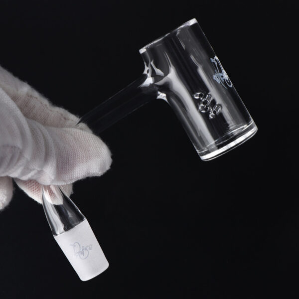 Quartz 4-Hole Spinner Bucket Banger 14mm 45° – Vortex Airflow, Smooth Spin